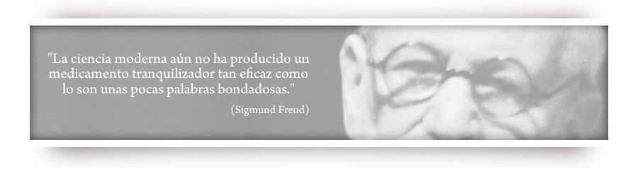 La ciencia moderna aún no ha producido un medicamente tranquilizador tan eficaz como lo son unas pocas palabras bondadosas. Sigmund Freud.
